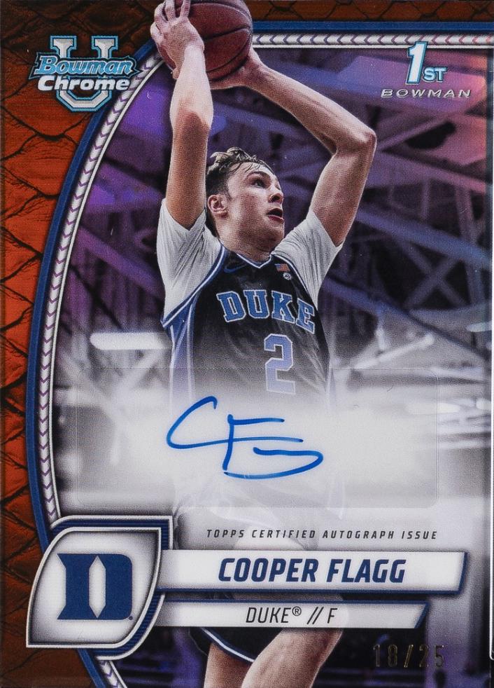 Cooper Flagg [Reptilian Orange Refractor Autograph] #16
