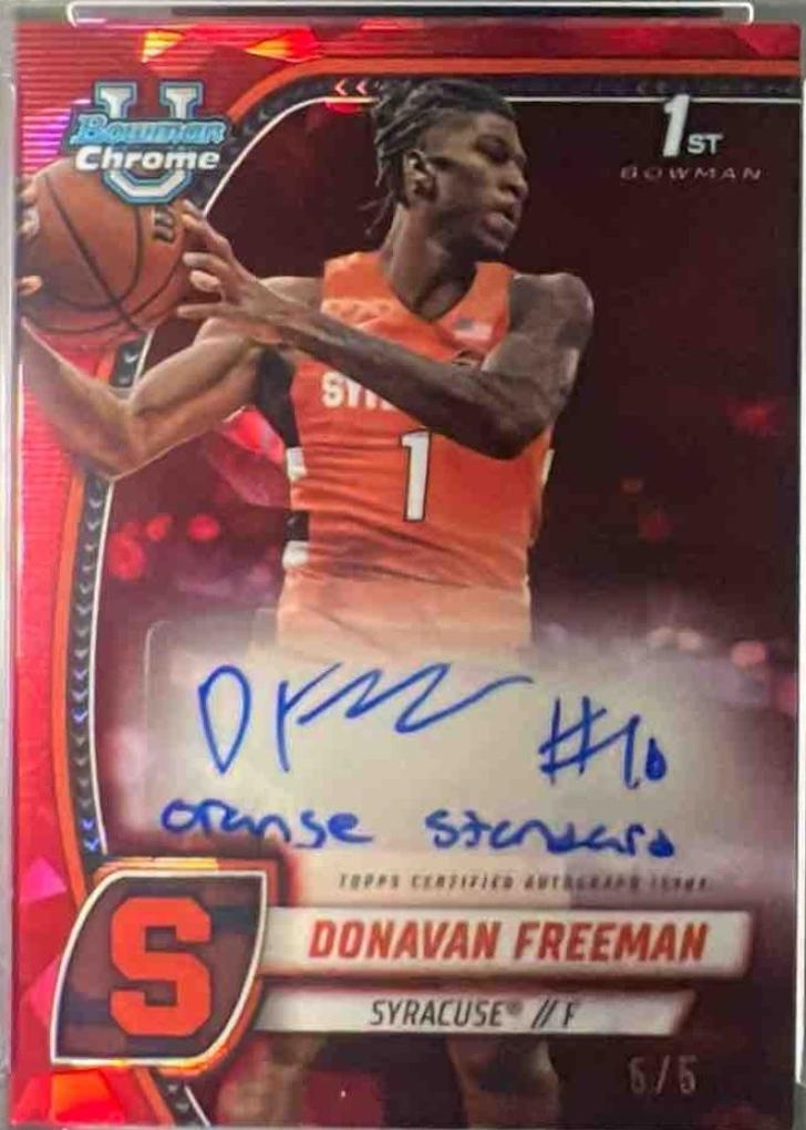 Donavan Freeman [Red Refractor Autograph] #21