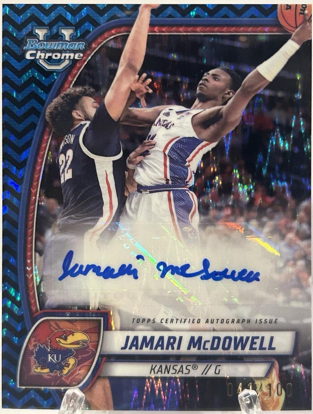Jamari McDowell [Black Blue Refractor Autograph] #81