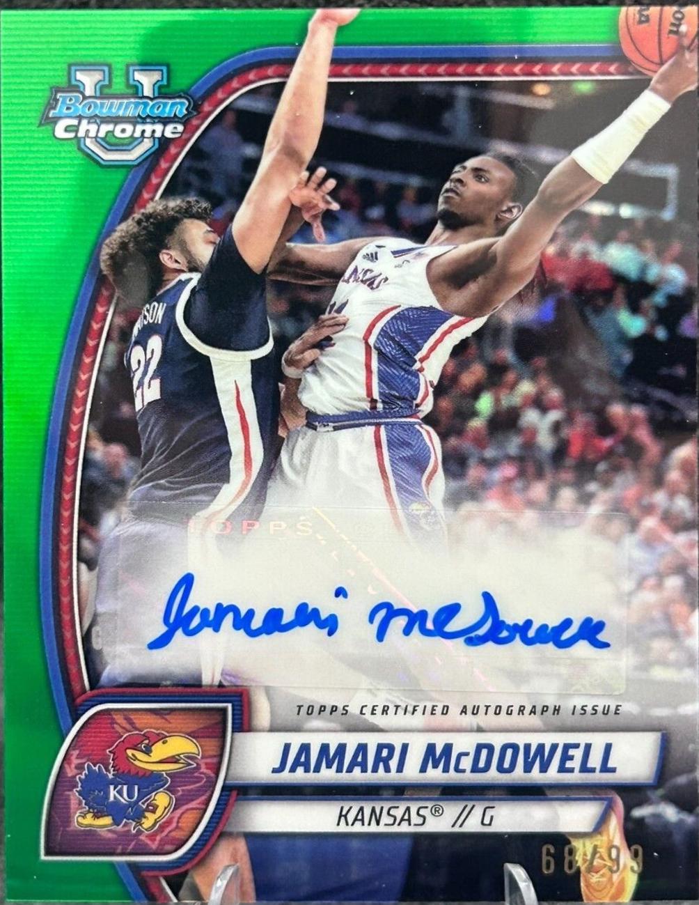Jamari McDowell [Green Refractor Autograph] #81