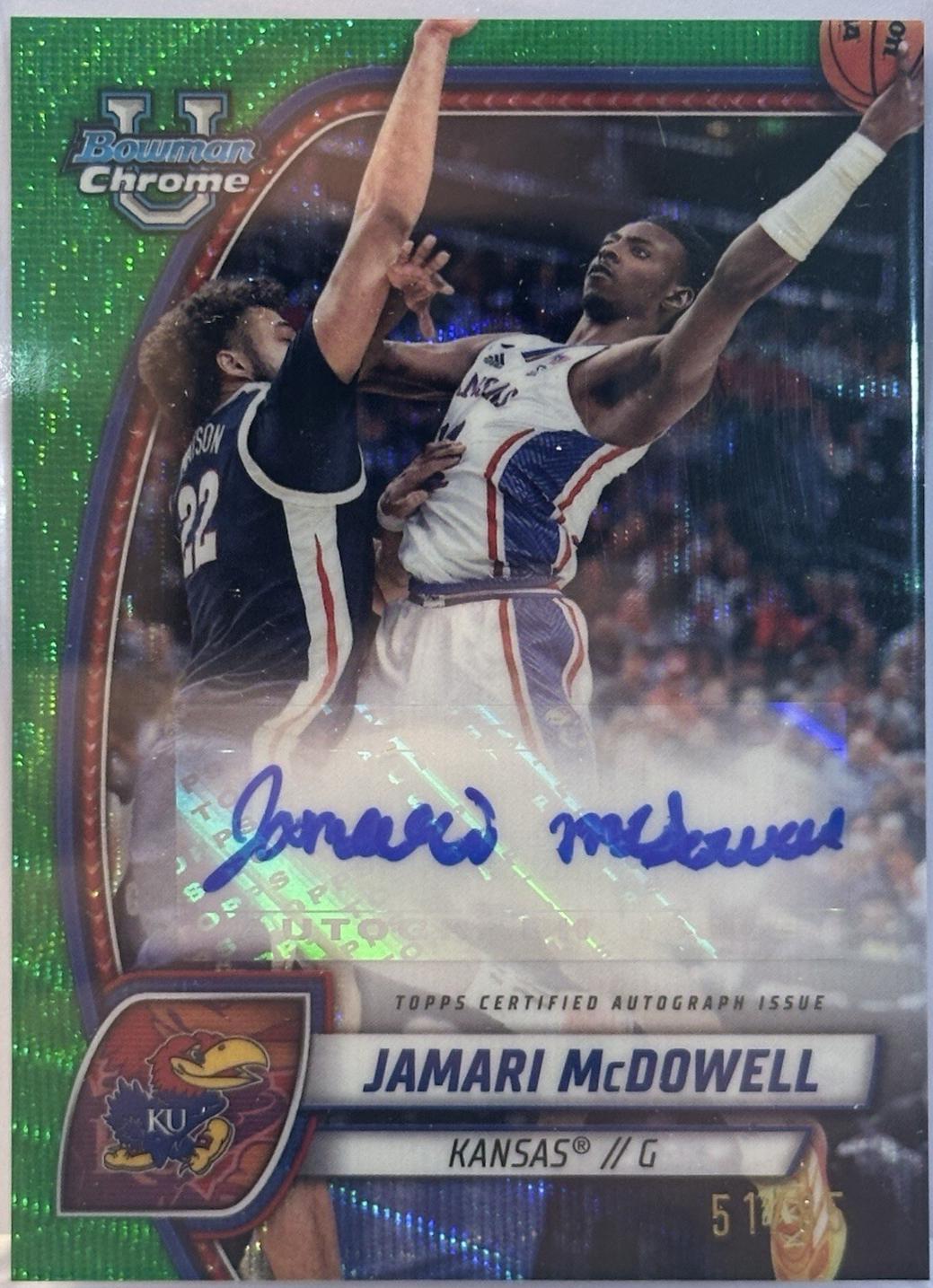 Jamari McDowell [Green Wave Refractor Autograph] #81