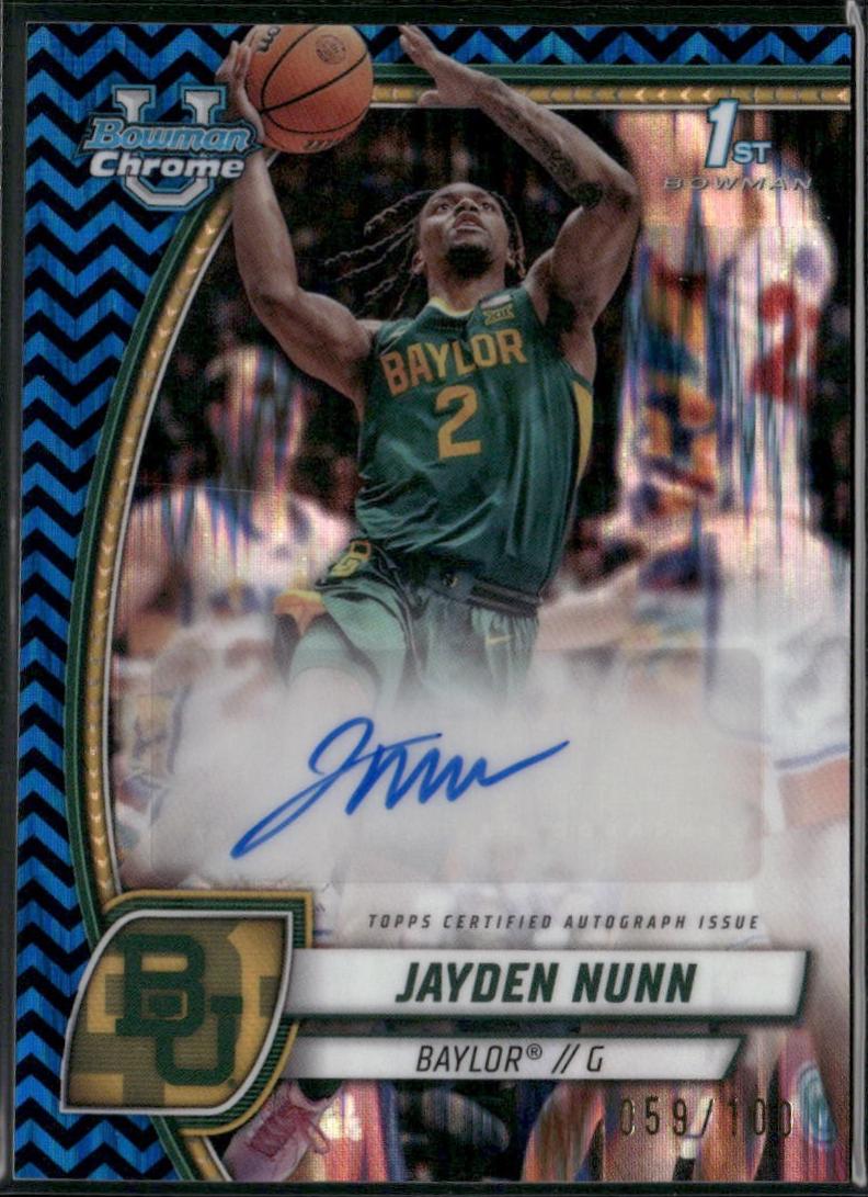 Jayden Nunn [Black Blue Refractor Autograph] #30