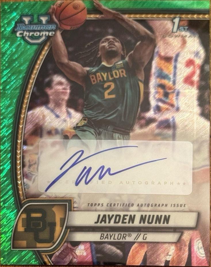 Jayden Nunn [Green Shimmer Refractor Autograph] #30