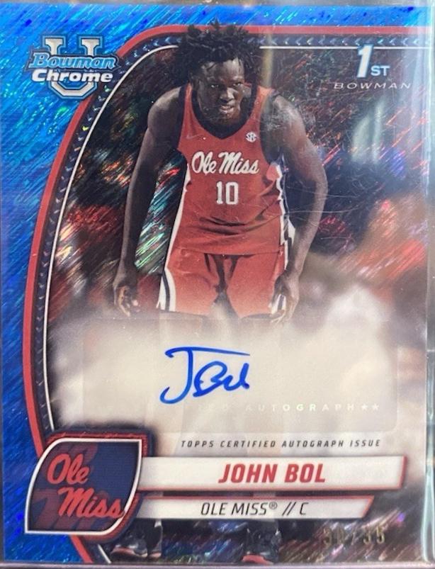 John Bol [Blue Shimmer Refractor Autograph] #31