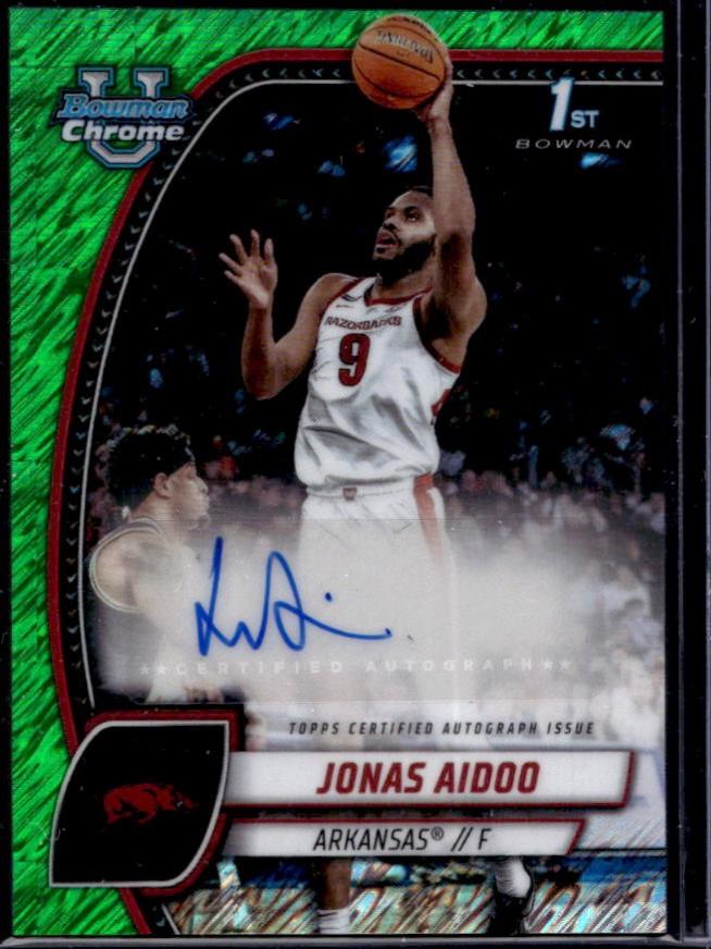 Jonas Aidoo [Green Shimmer Refractor Autograph] #32