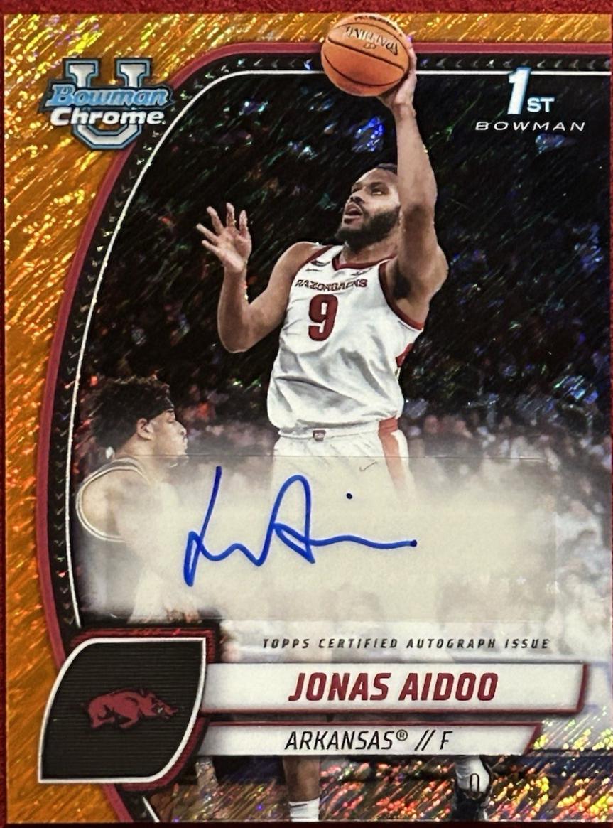 Jonas Aidoo [Orange Shimmer Refractor Autograph] #32