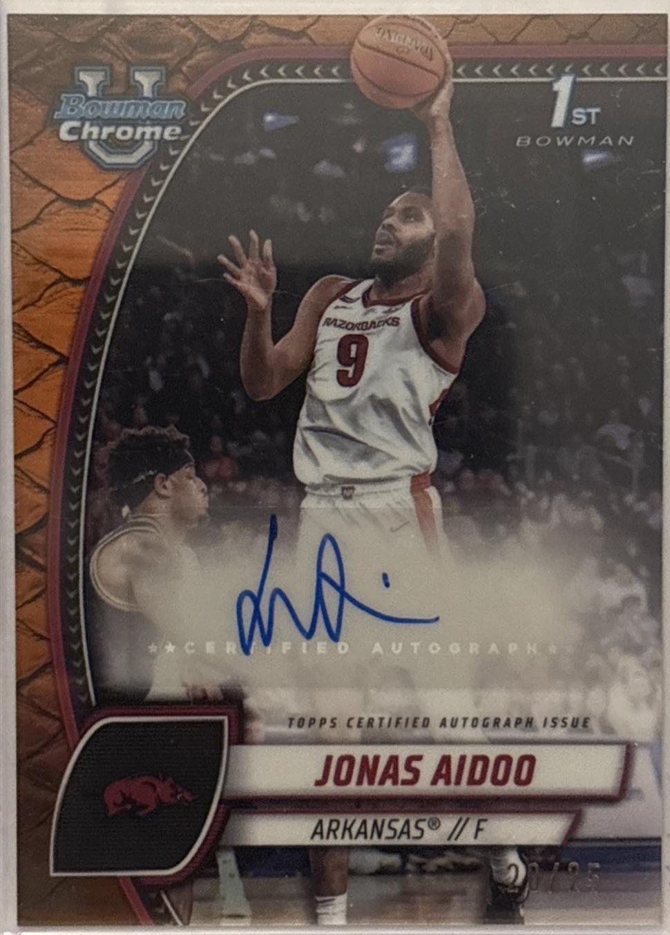 Jonas Aidoo [Reptilian Orange Refractor Autograph] #32