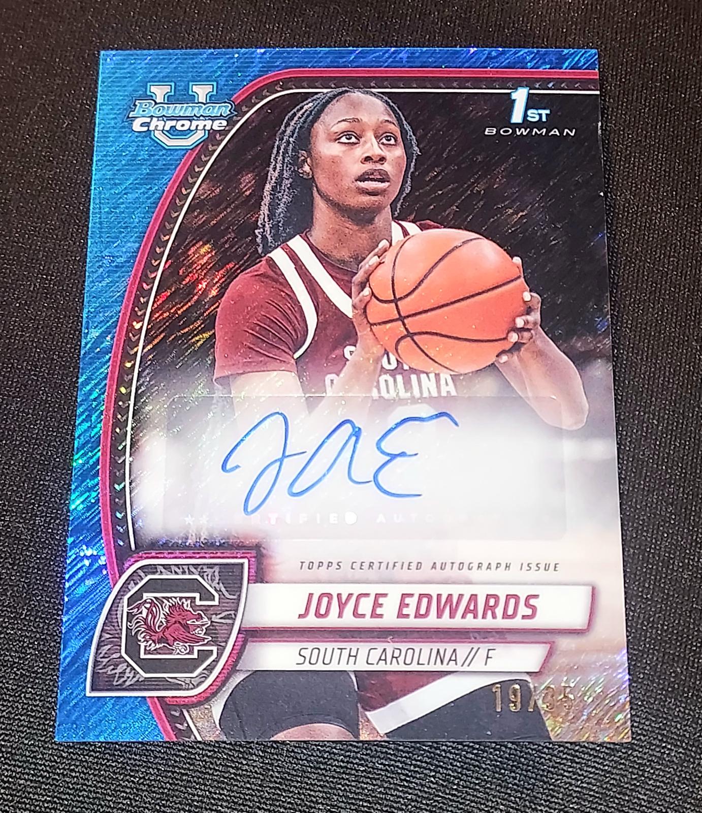 Joyce Edwards [Blue Shimmer Refractor Autograph] #36