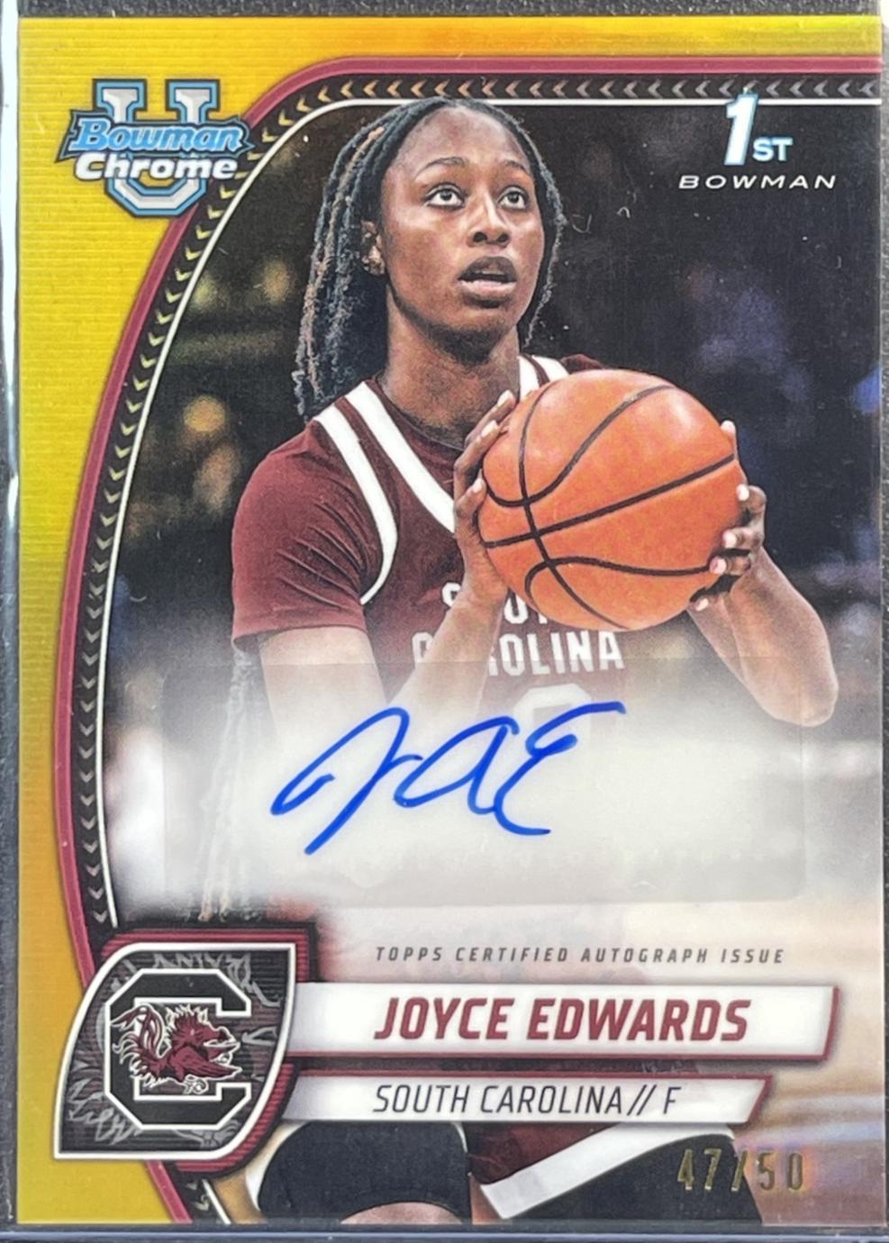 Joyce Edwards [Gold Refractor Autograph] #36