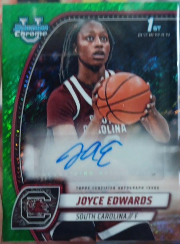 Joyce Edwards [Green Shimmer Refractor Autograph] #36