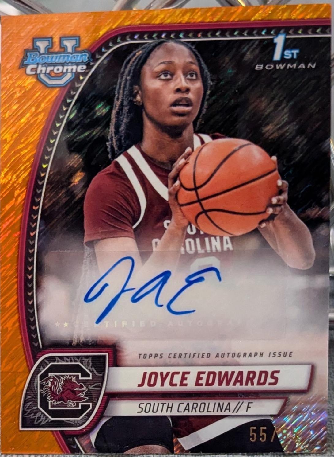 Joyce Edwards [Orange Shimmer Refractor Autograph] #36