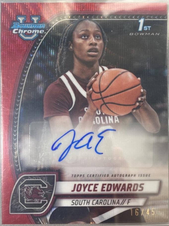 Joyce Edwards [Red Wave Refractor Autograph] #36