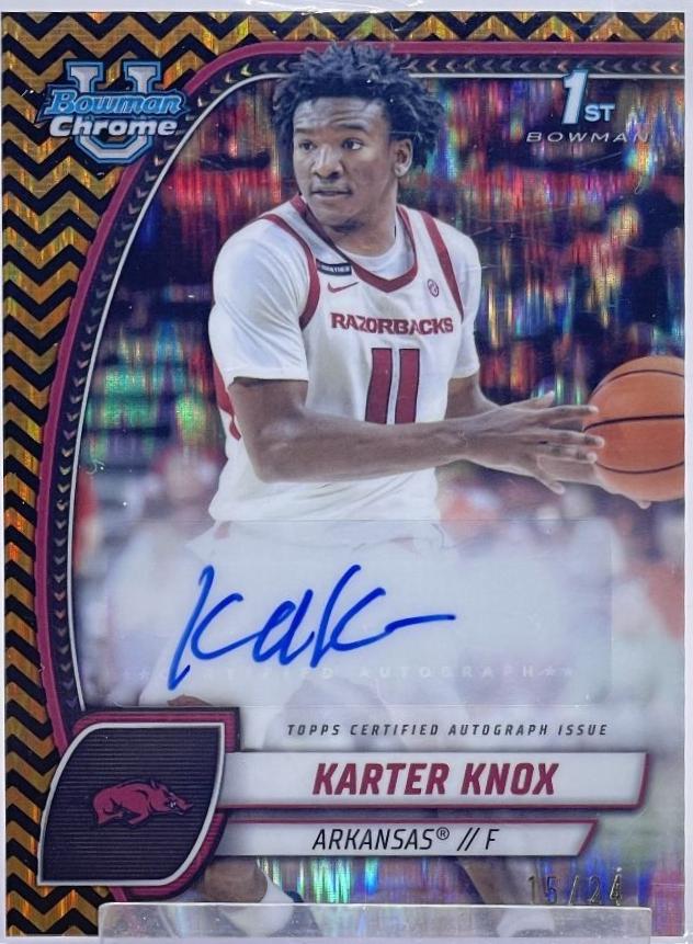 Karter Knox [Black Gold Refractor Autograph] #41
