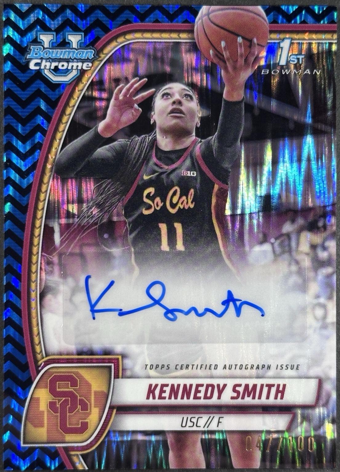 Kennedy Smith [Black Blue Refractor Autograph] #44