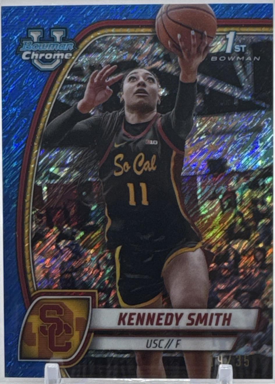 Kennedy Smith [Blue Shimmer Refractor Autograph] #44
