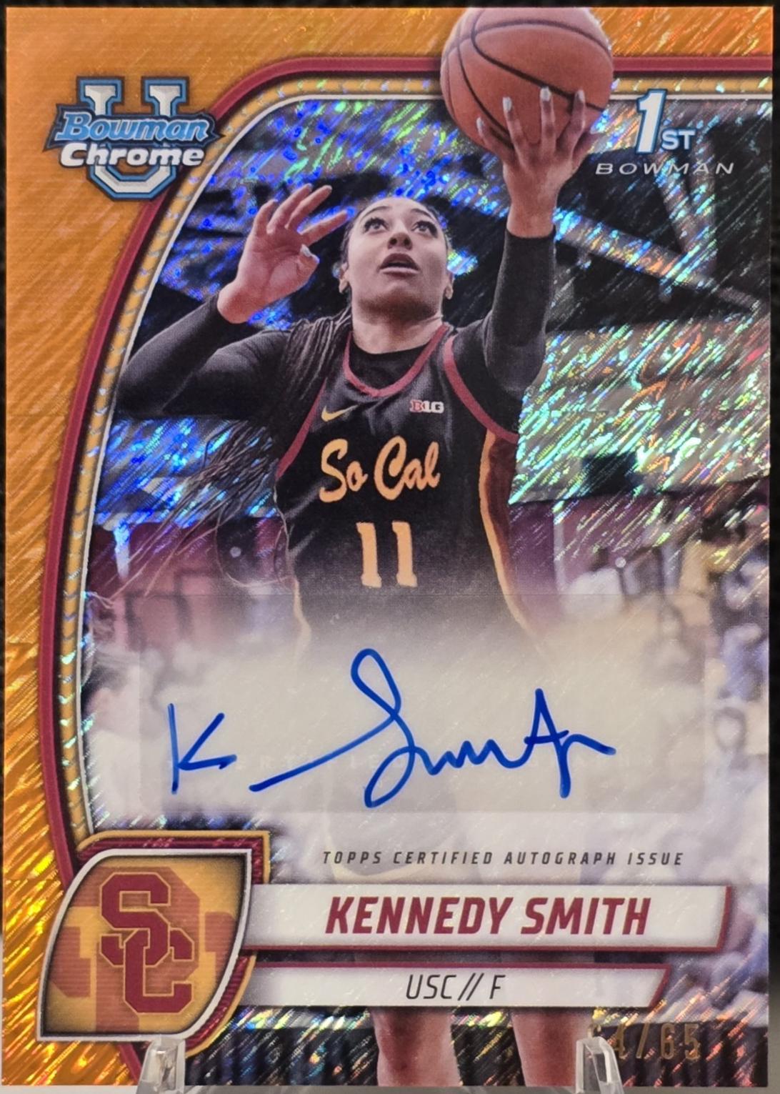 Kennedy Smith [Orange Shimmer Refractor Autograph] #44