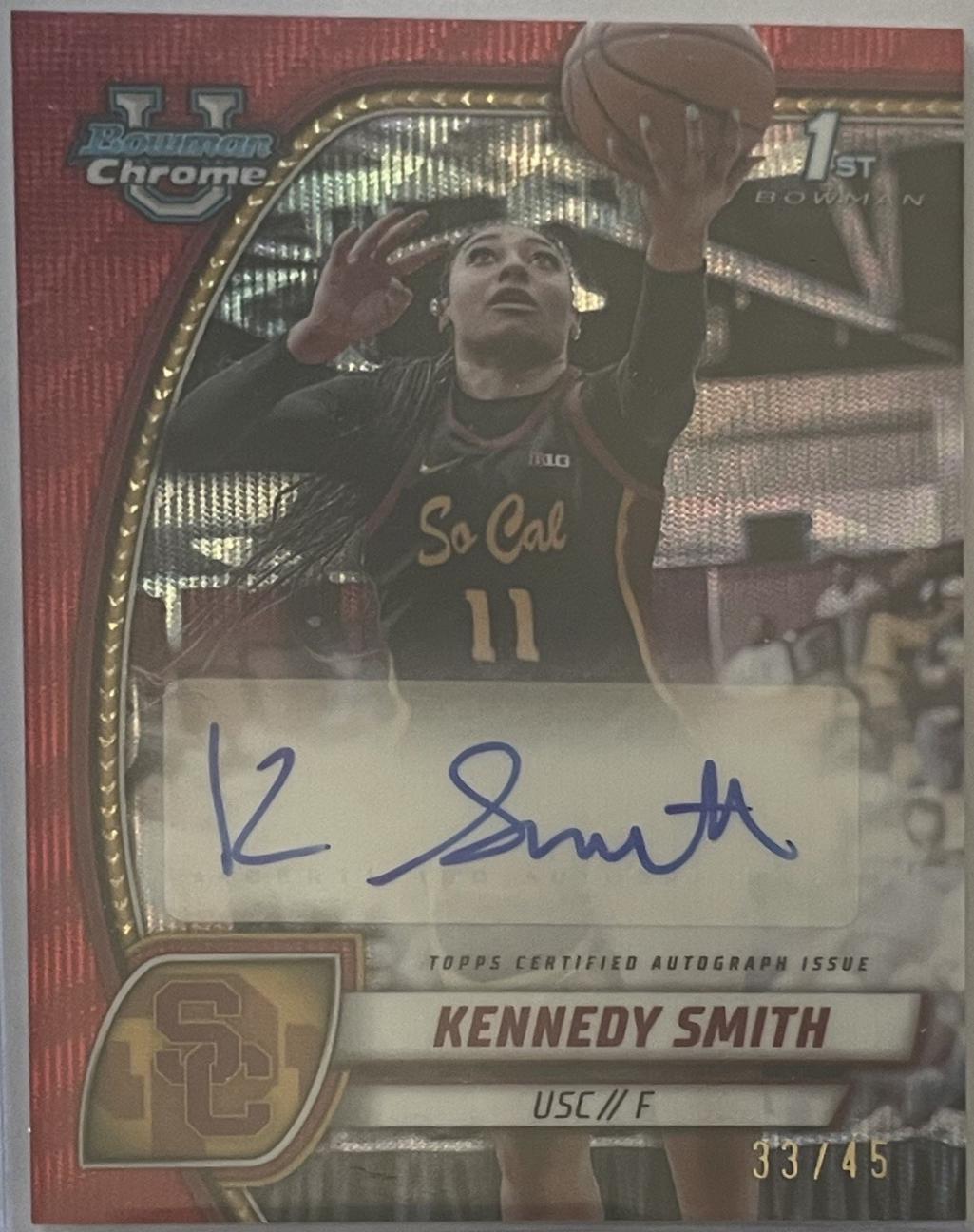 Kennedy Smith [Red Wave Refractor Autograph] #44
