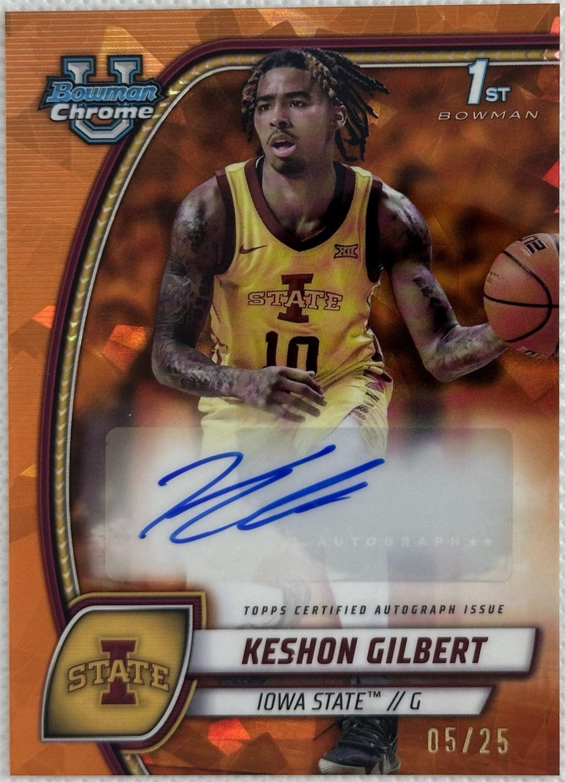 Keshon Gilbert [Reptilian Orange Refractor Autograph] #45