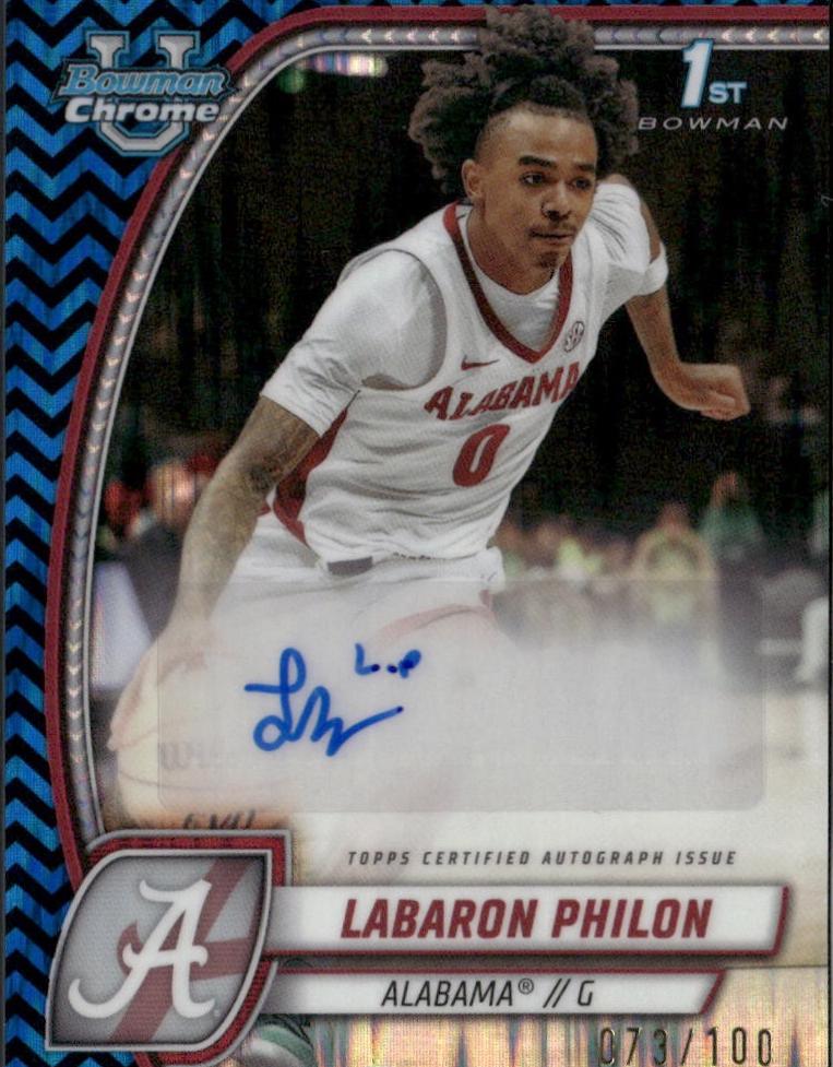 Labaron Philon [Black Blue Refractor Autograph] #49