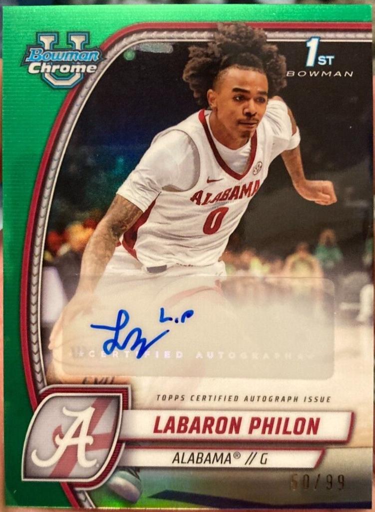 Labaron Philon [Green Refractor Autograph] #49