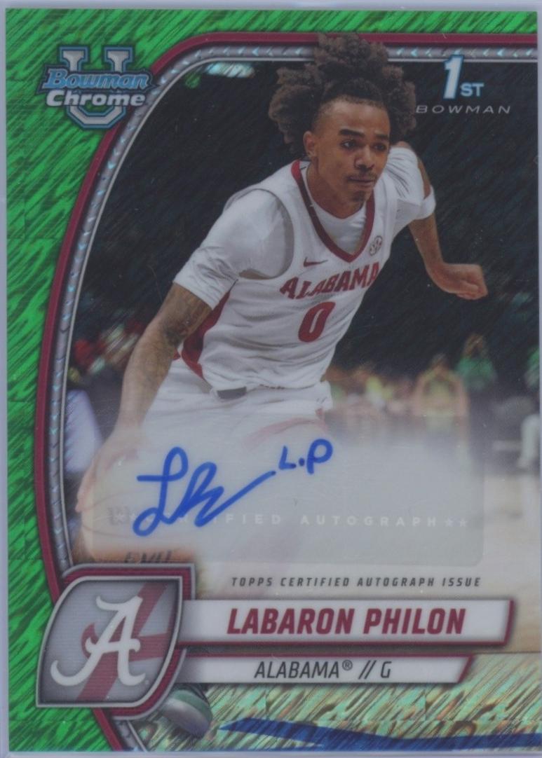 Labaron Philon [Green Shimmer Refractor Autograph] #49
