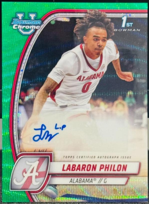 Labaron Philon [Green Wave Refractor Autograph] #49