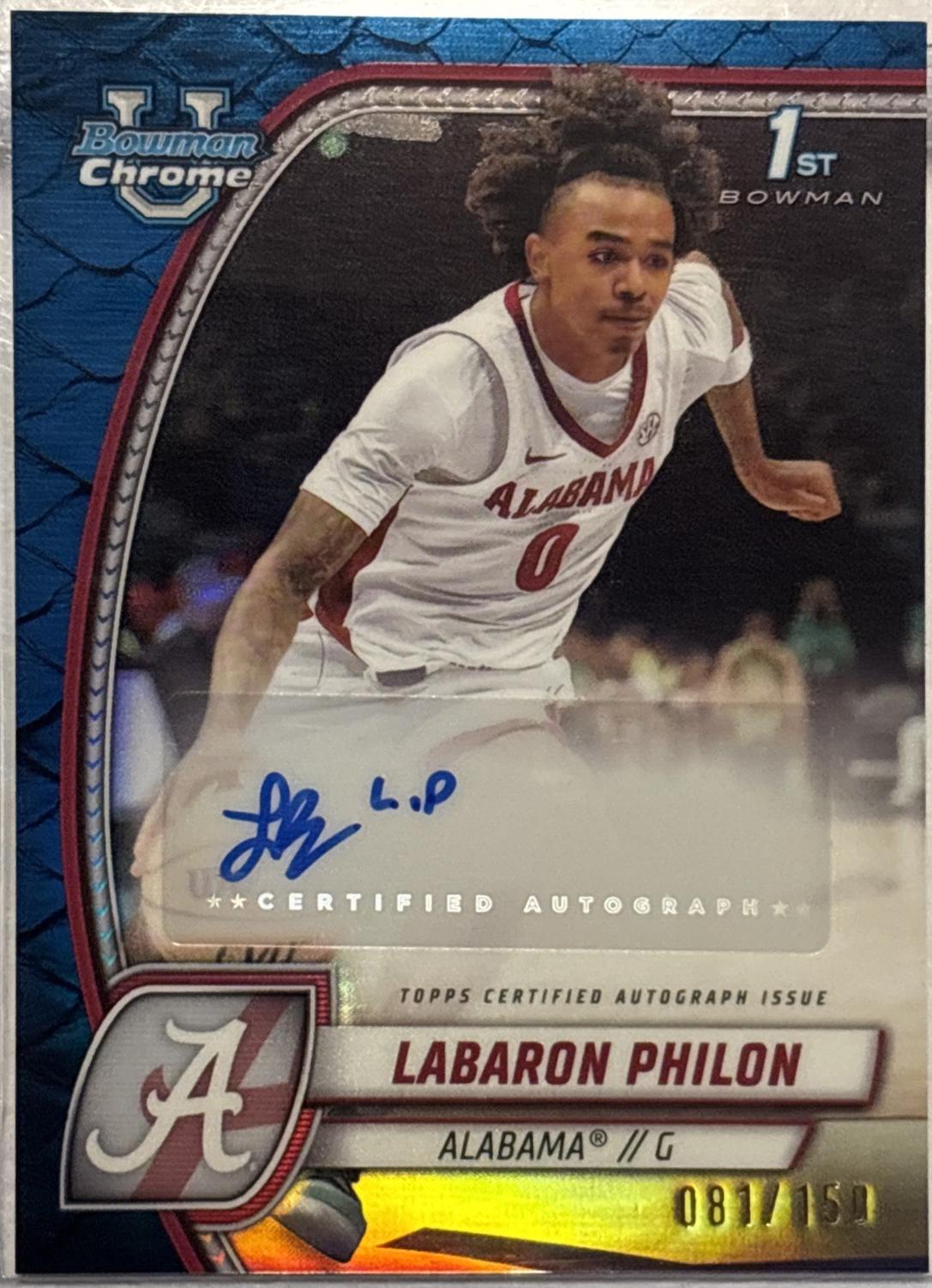 Labaron Philon [Reptilian Blue Refractor Autograph] #49