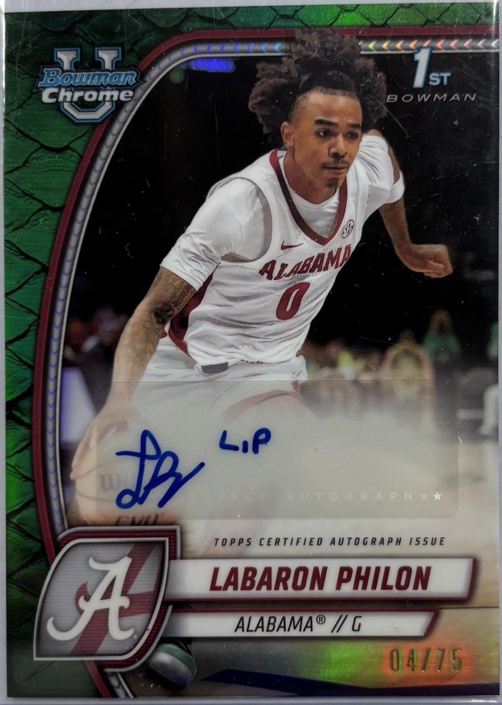 Labaron Philon [Reptilian Green Refractor Autograph] #49