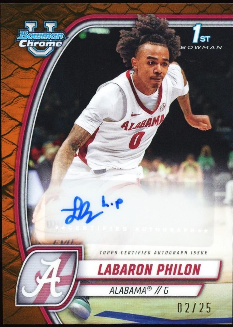 Labaron Philon [Reptilian Orange Refractor Autograph] #49