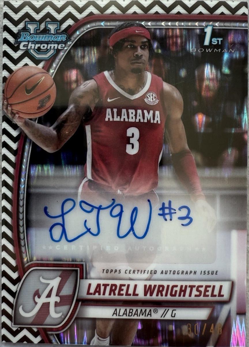 Latrell Wrightsell [Black White Refractor Autograph] #51