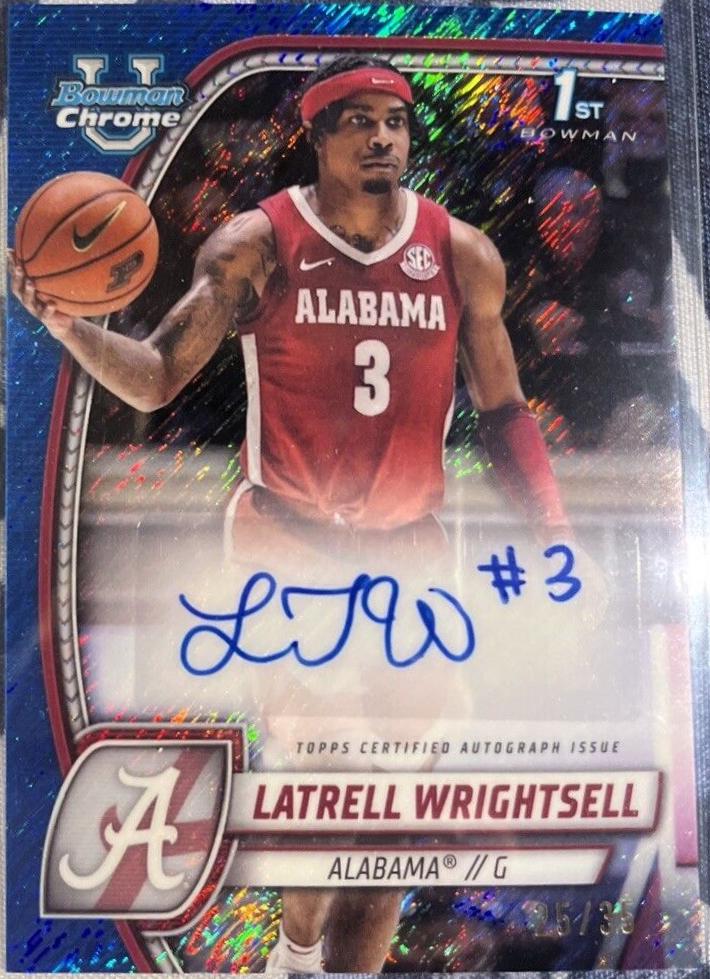Latrell Wrightsell [Blue Shimmer Refractor Autograph] #51