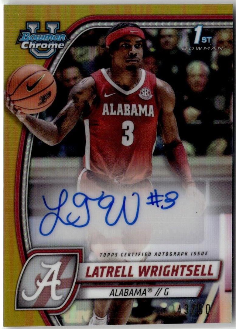 Latrell Wrightsell [Gold Refractor Autograph] #51