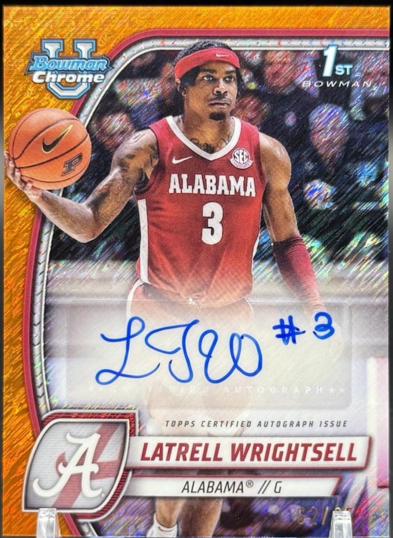 Latrell Wrightsell [Orange Shimmer Refractor Autograph] #51