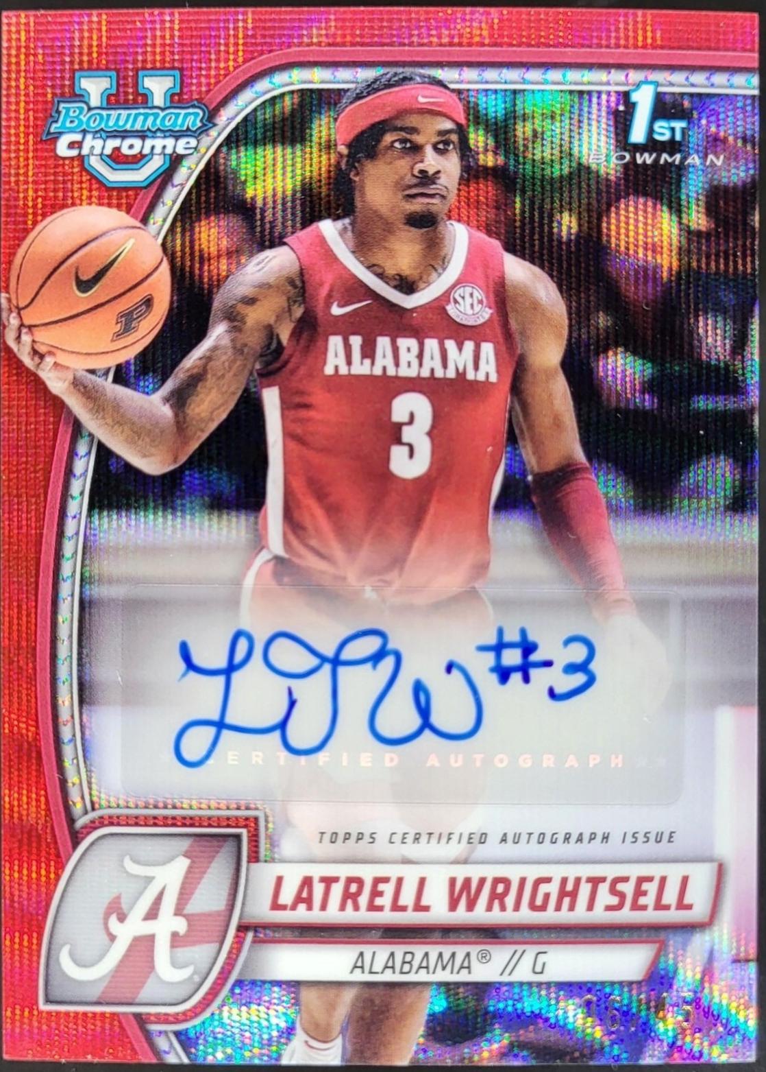 Latrell Wrightsell [Red Wave Refractor Autograph] #51