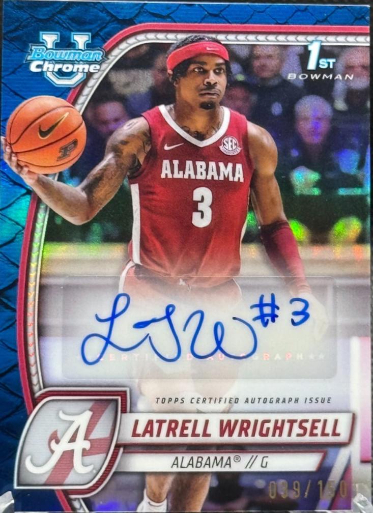 Latrell Wrightsell [Reptilian Blue Refractor Autograph] #51