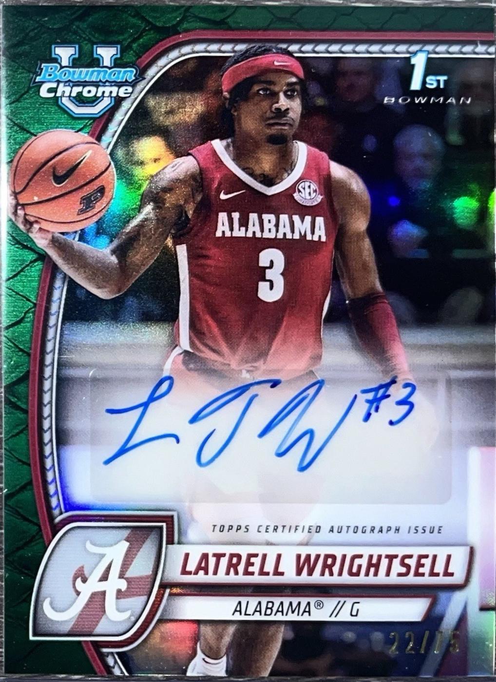 Latrell Wrightsell [Reptilian Green Refractor Autograph] #51