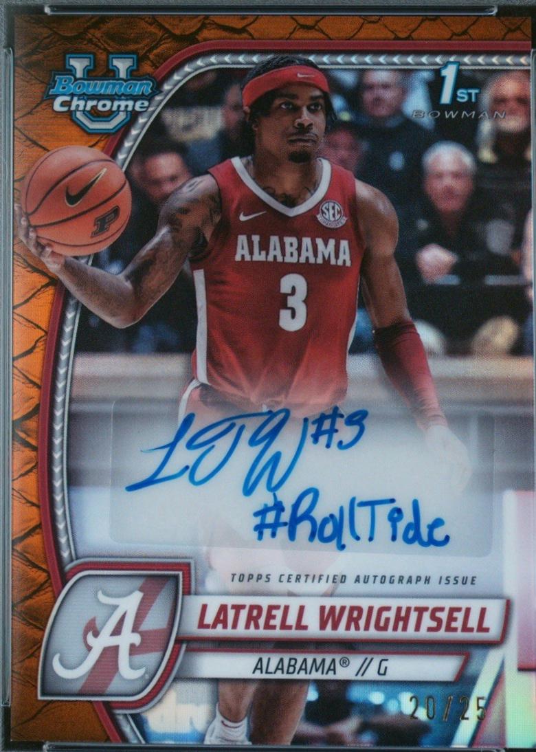 Latrell Wrightsell [Reptilian Orange Refractor Autograph] #51