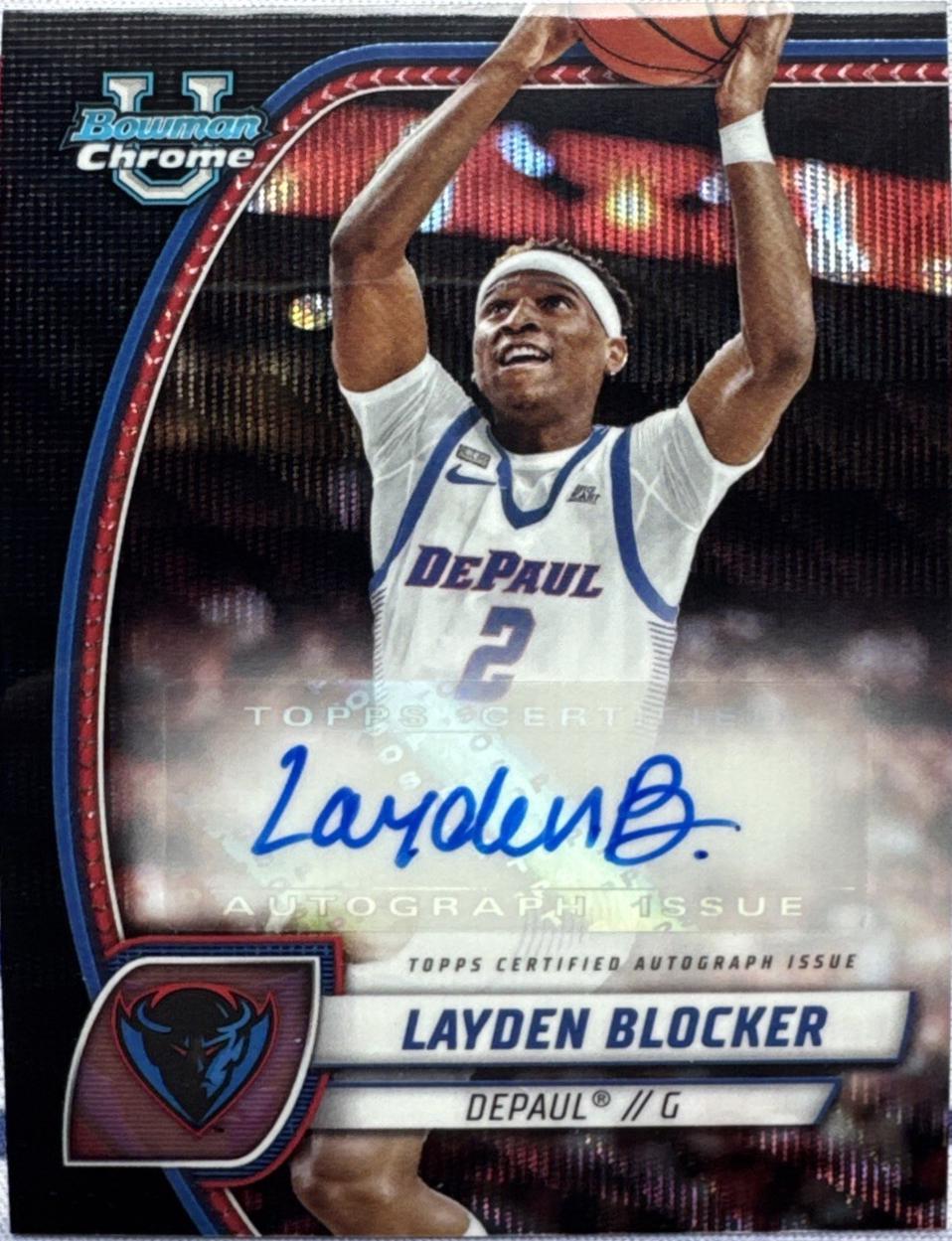 Layden Blocker [Black Wave Refractor Autograph] #95