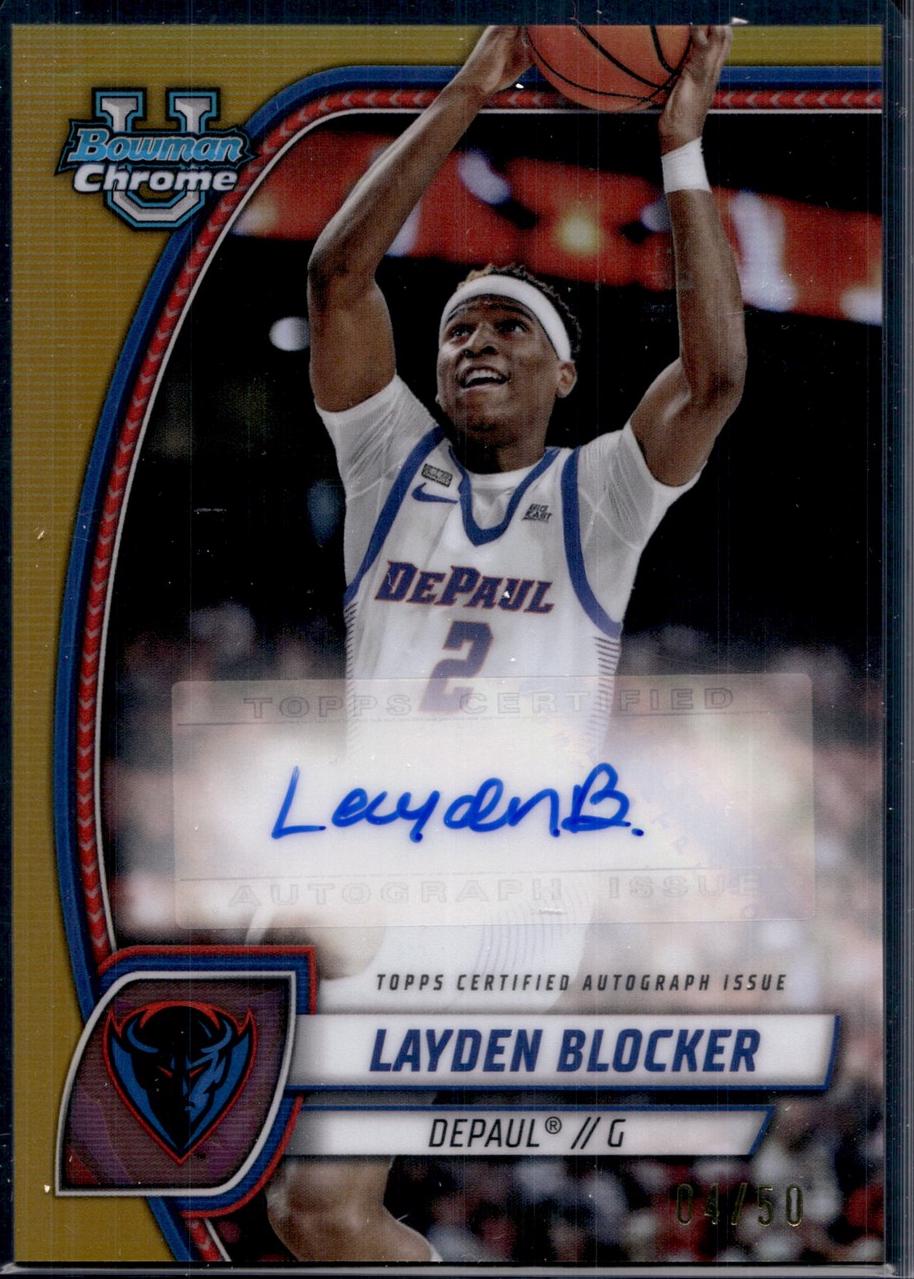 Layden Blocker [Gold Refractor Autograph] #95