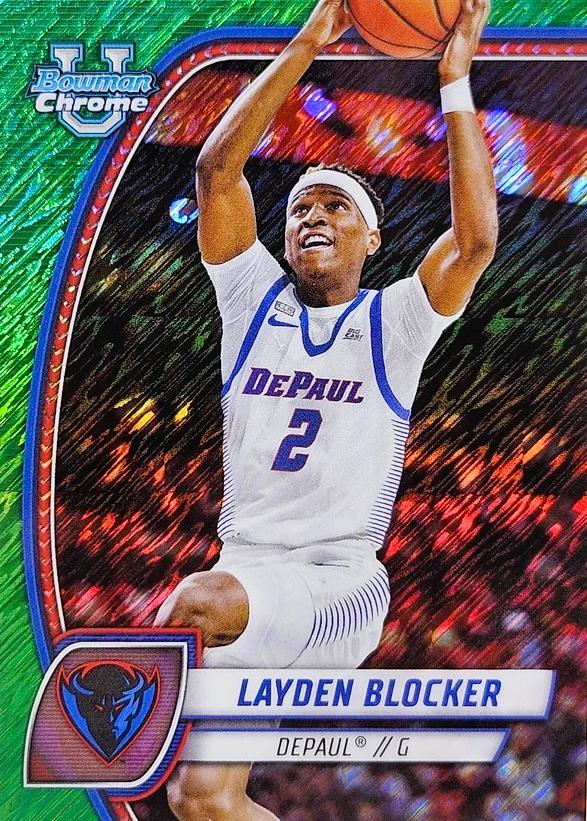 Layden Blocker [Green Shimmer Refractor] #95