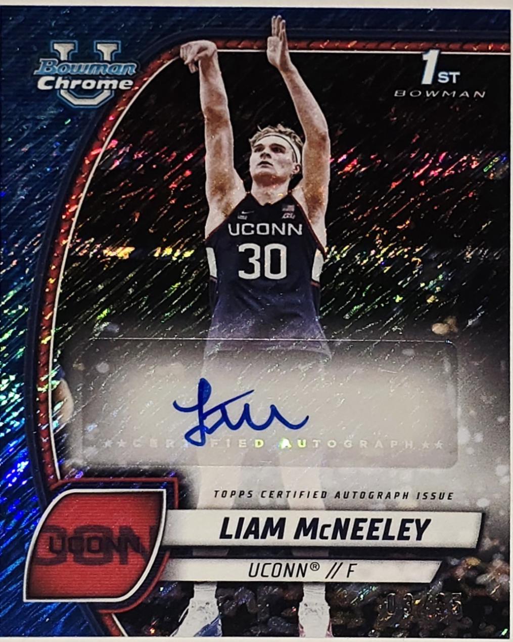 Liam McNeeley [Blue Shimmer Refractor Autograph] #52