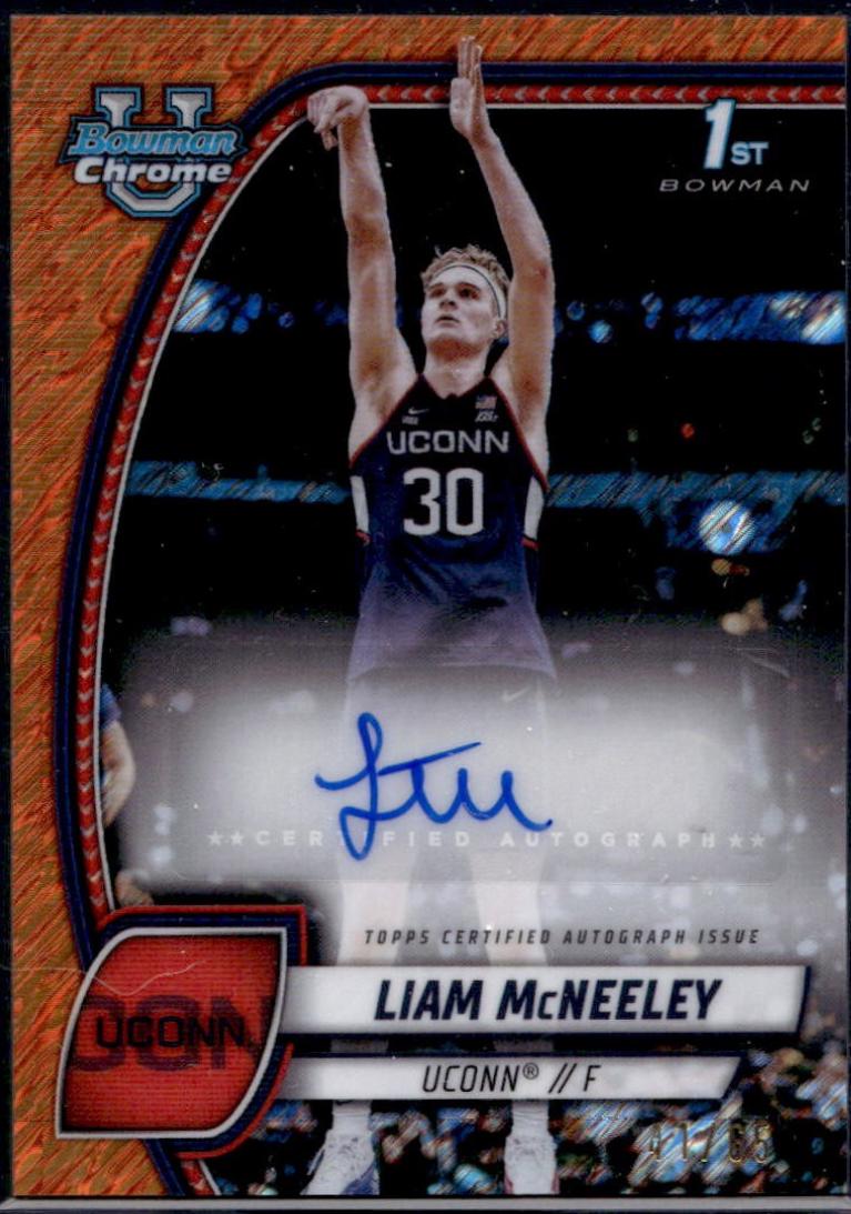 Liam McNeeley [Orange Shimmer Refractor Autograph] #52