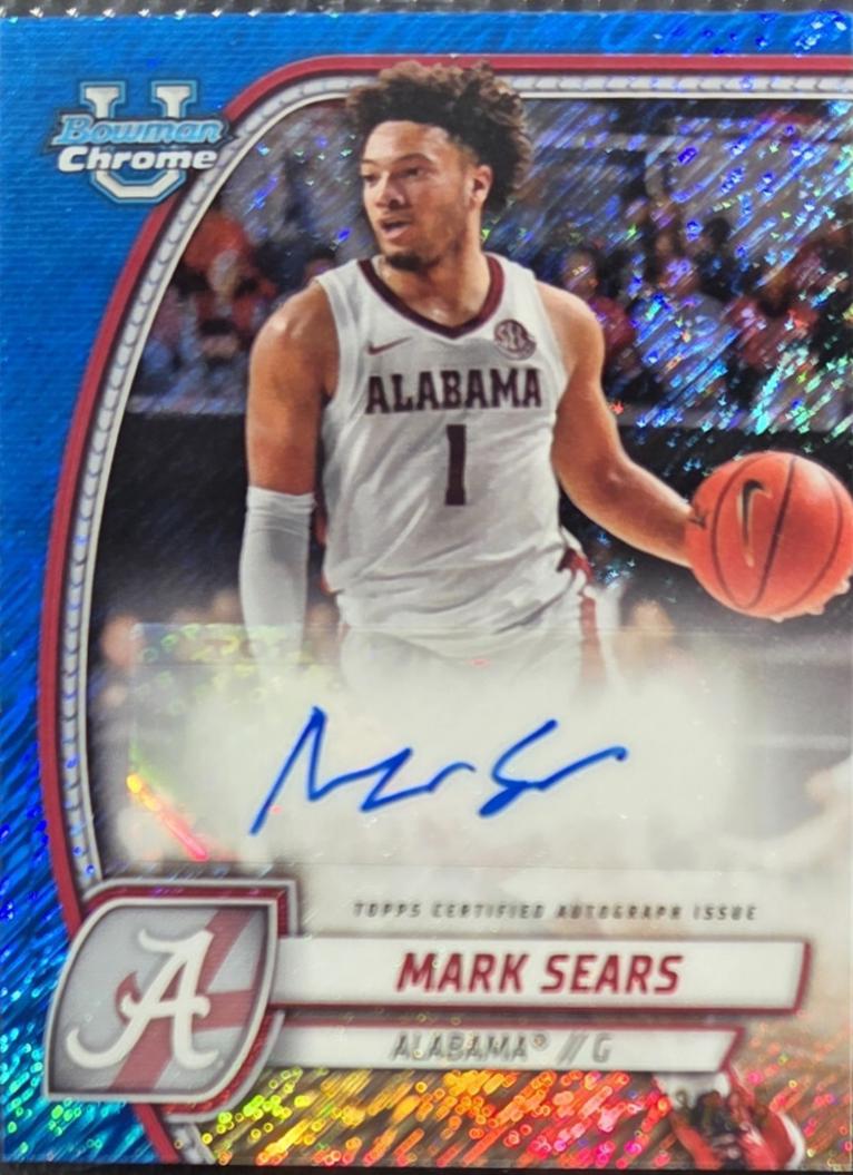 Mark Sears [Blue Shimmer Refractor Autograph] #99