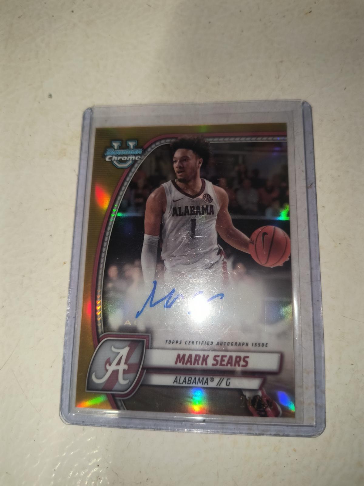 Mark Sears [Gold Refractor Autograph] #99