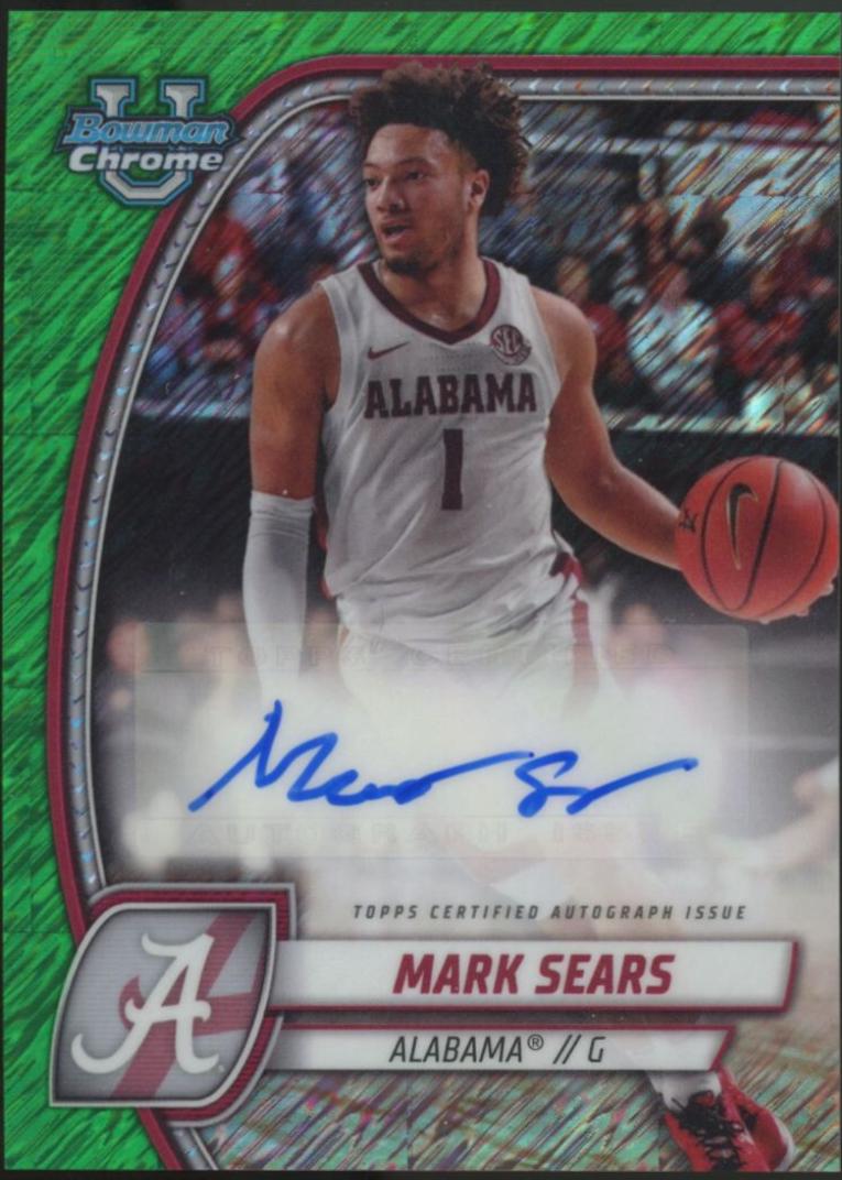 Mark Sears [Green Shimmer Refractor Autograph] #99
