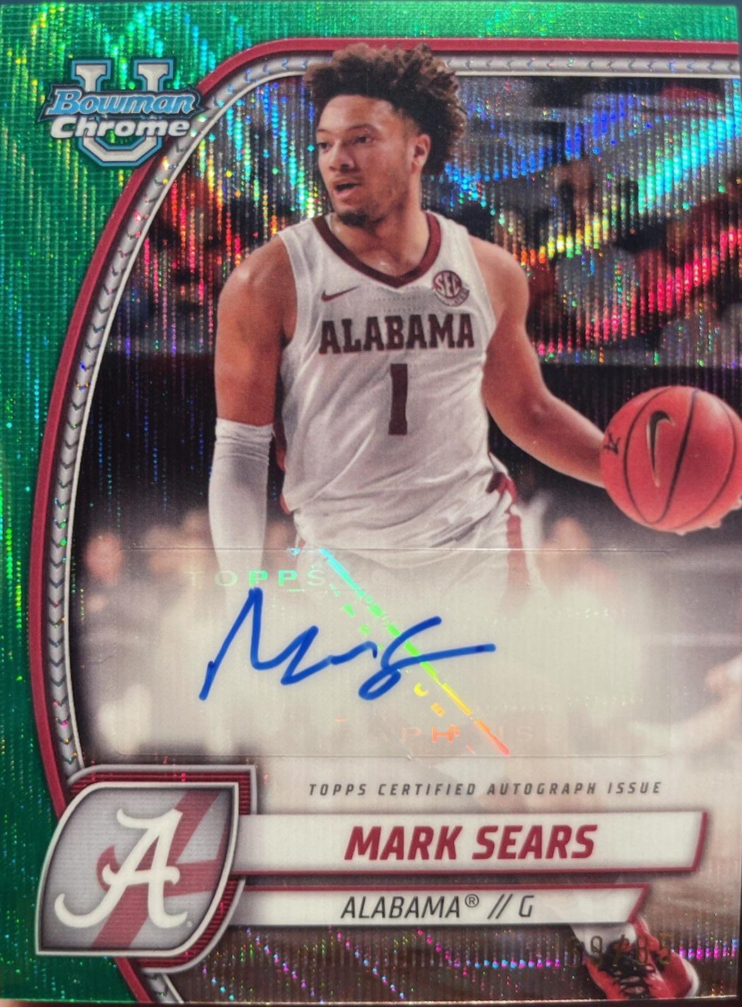 Mark Sears [Green Wave Refractor Autograph] #99
