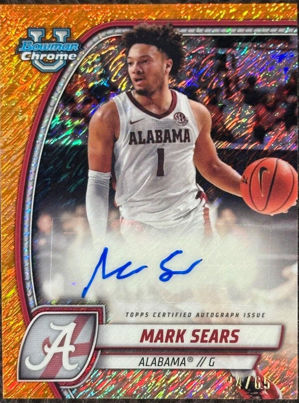 Mark Sears [Orange Shimmer Refractor Autograph] #99