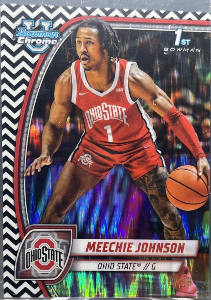 Meechie Johnson [Black White Refractor] #54