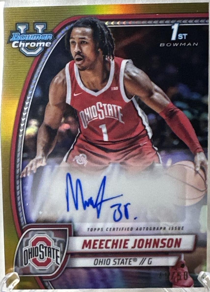 Meechie Johnson [Gold Refractor Autograph] #54