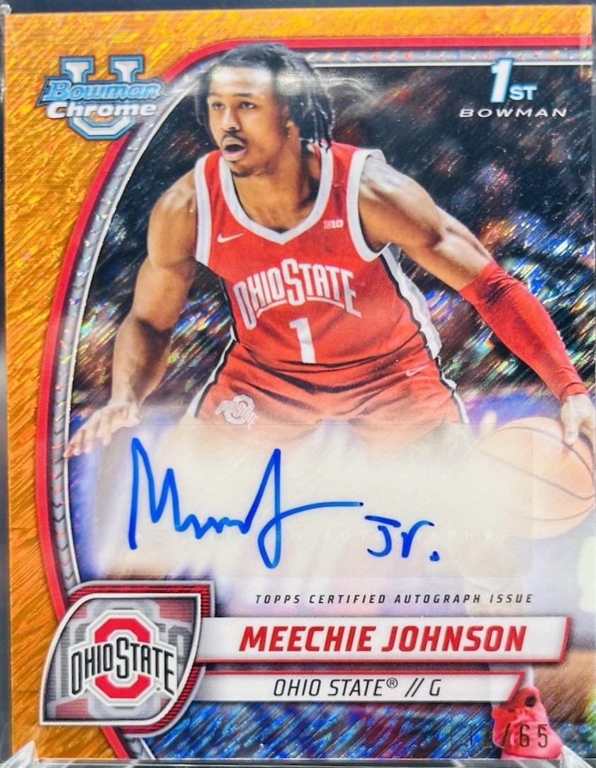 Meechie Johnson [Orange Shimmer Refractor Autograph] #54